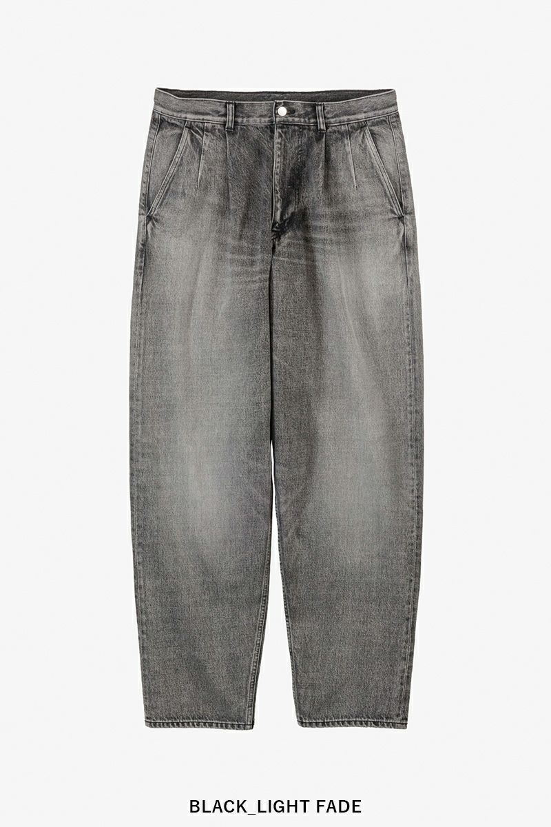 Graphpaper(グラフペーパー) Selvage Denim Two Tuck Tapered Pants -LIGHT FADE- セルヴィッチデニム ツータックテーパードパンツ ライトフェイド GU261-40060LB