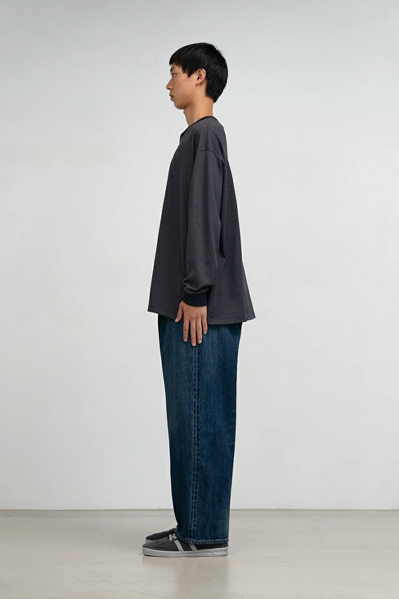 Graphpaper(グラフペーパー) Selvage Denim Two Tuck Pants -DARK FADE- セルビッチデニム ツータックパンツ ダークフェイド GU261-40061DB