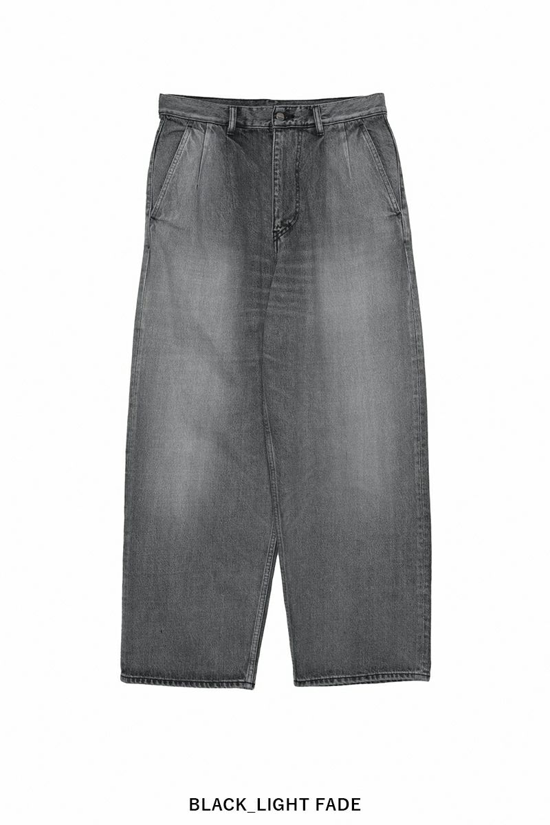 Graphpaper(グラフペーパー) Selvage Denim Two Tuck Pants -LIGHT FADE- セルビッチデニム ツータックパンツ ライトフェイド GU261-40061LB