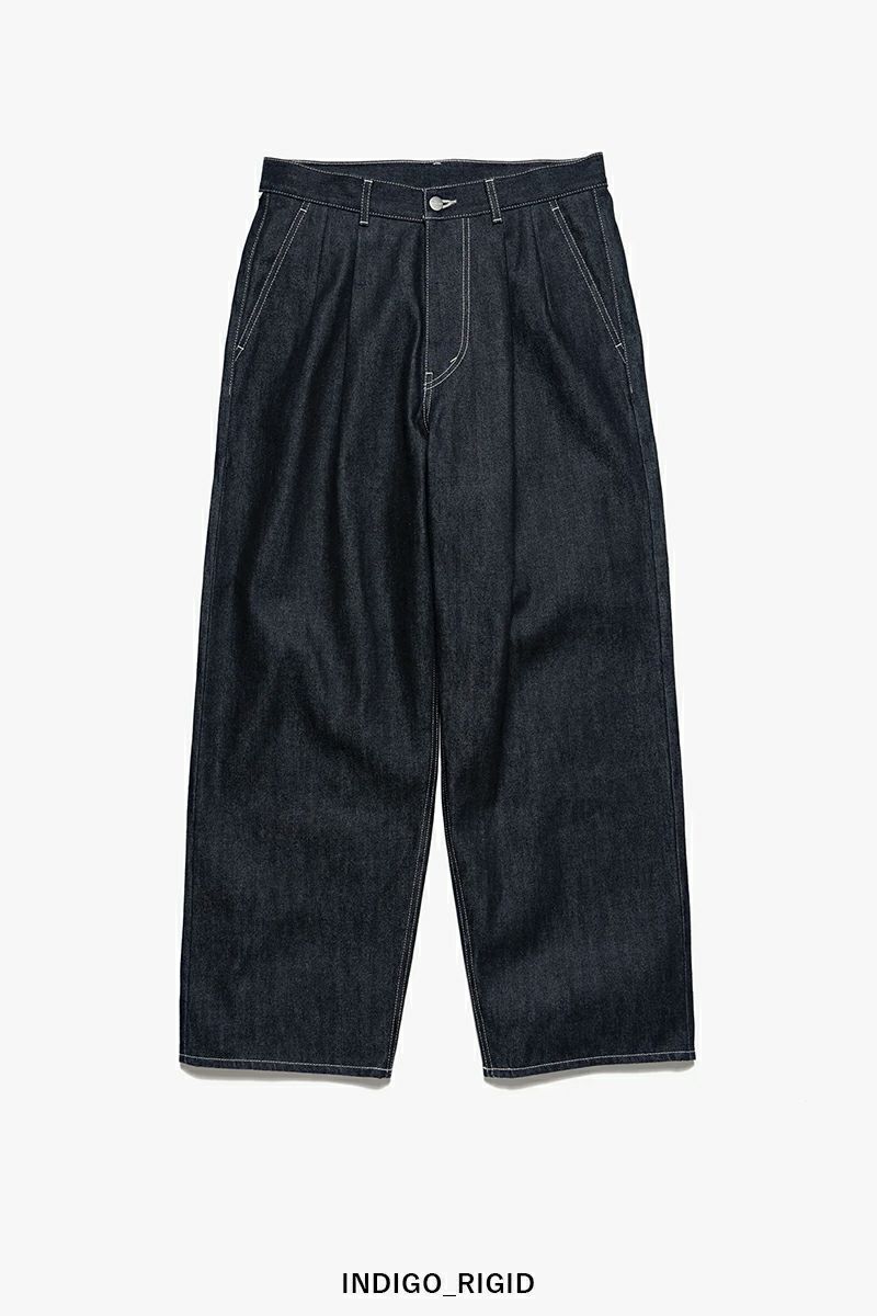 Graphpaper(グラフペーパー) Selvage Denim Two Tuck Pants セルビッチデニム ツータックパンツ GU261-40061RB