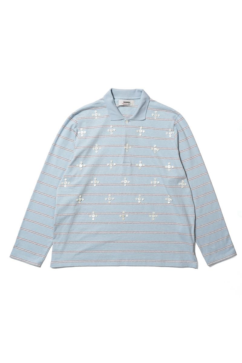 DAIRIKU(ダイリク) "Benjamin" Button Border Skipper Tee ベンジャミン ボタンボーダースキッパーTシャツ 26SS C1