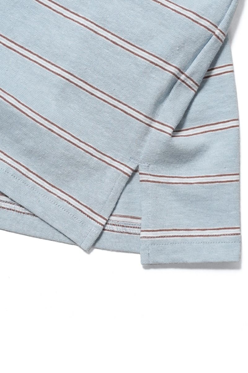 DAIRIKU(ダイリク) "Benjamin" Button Border Skipper Tee ベンジャミン ボタンボーダースキッパーTシャツ 26SS C1