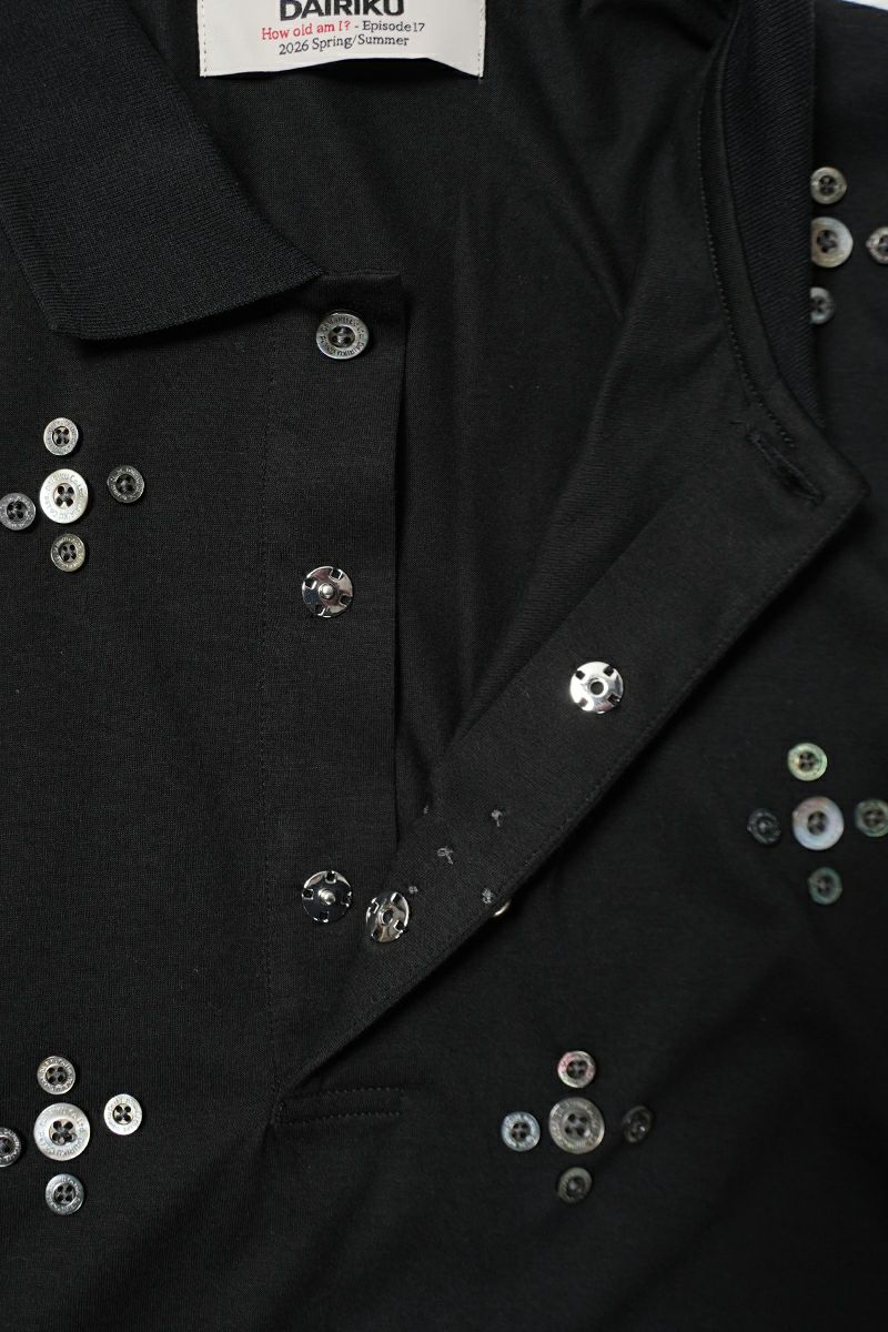 DAIRIKU(ダイリク) "Benjamin" Button Skipper Tee ベンジャミン ボタンボーダースキッパーTシャツ 26SS C5