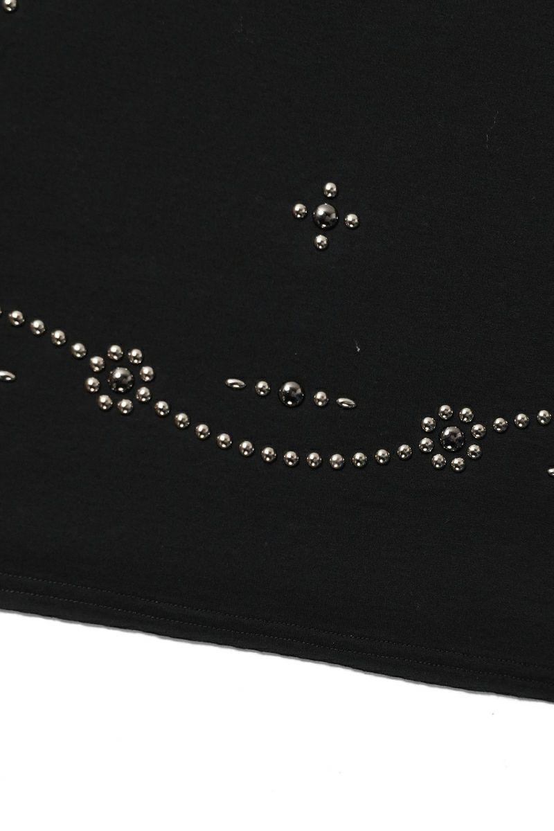 DAIRIKU(ダイリク) "Waist Studs" Wide-Neck Tee ウエストスタッズ ワイドネックTシャツ 26SS C6
