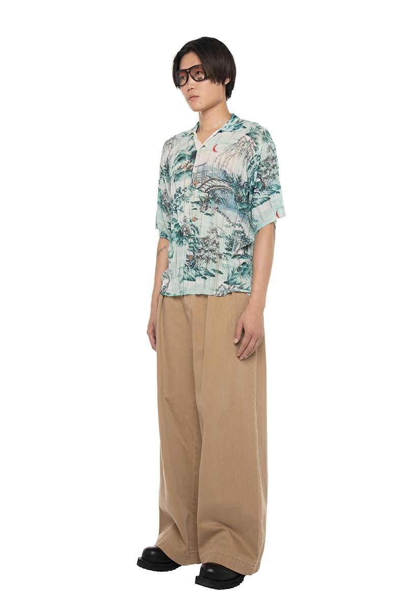 DAIRIKU(ダイリク) "Japanese Pattern Aloha" Transfer Print Polo Knit ジャパニーズパターン トランスファープリントポロニット 26SS KNT1