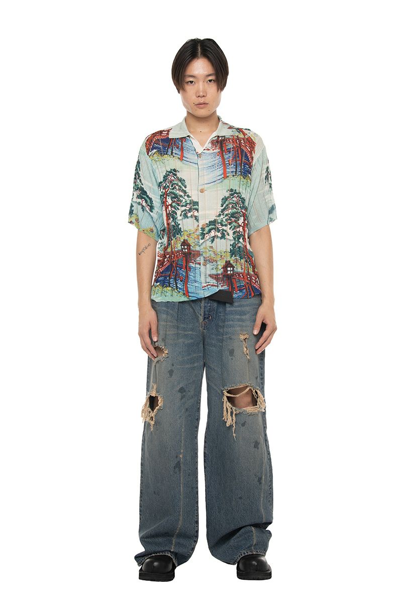 DAIRIKU(ダイリク) "Japanese Pattern Aloha" Transfer Print Polo Knit ジャパニーズパターン トランスファープリントポロニット 26SS KNT1