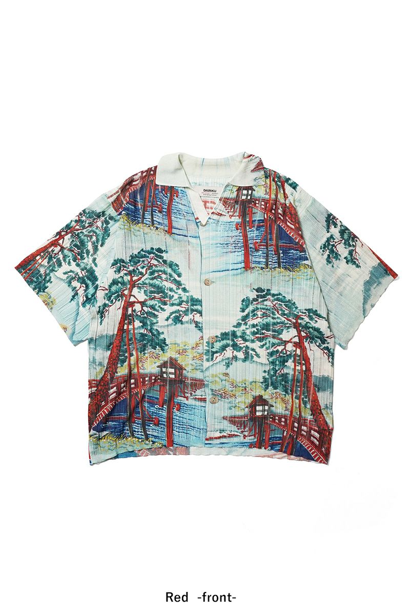 DAIRIKU(ダイリク) "Japanese Pattern Aloha" Transfer Print Polo Knit ジャパニーズパターン トランスファープリントポロニット 26SS KNT1