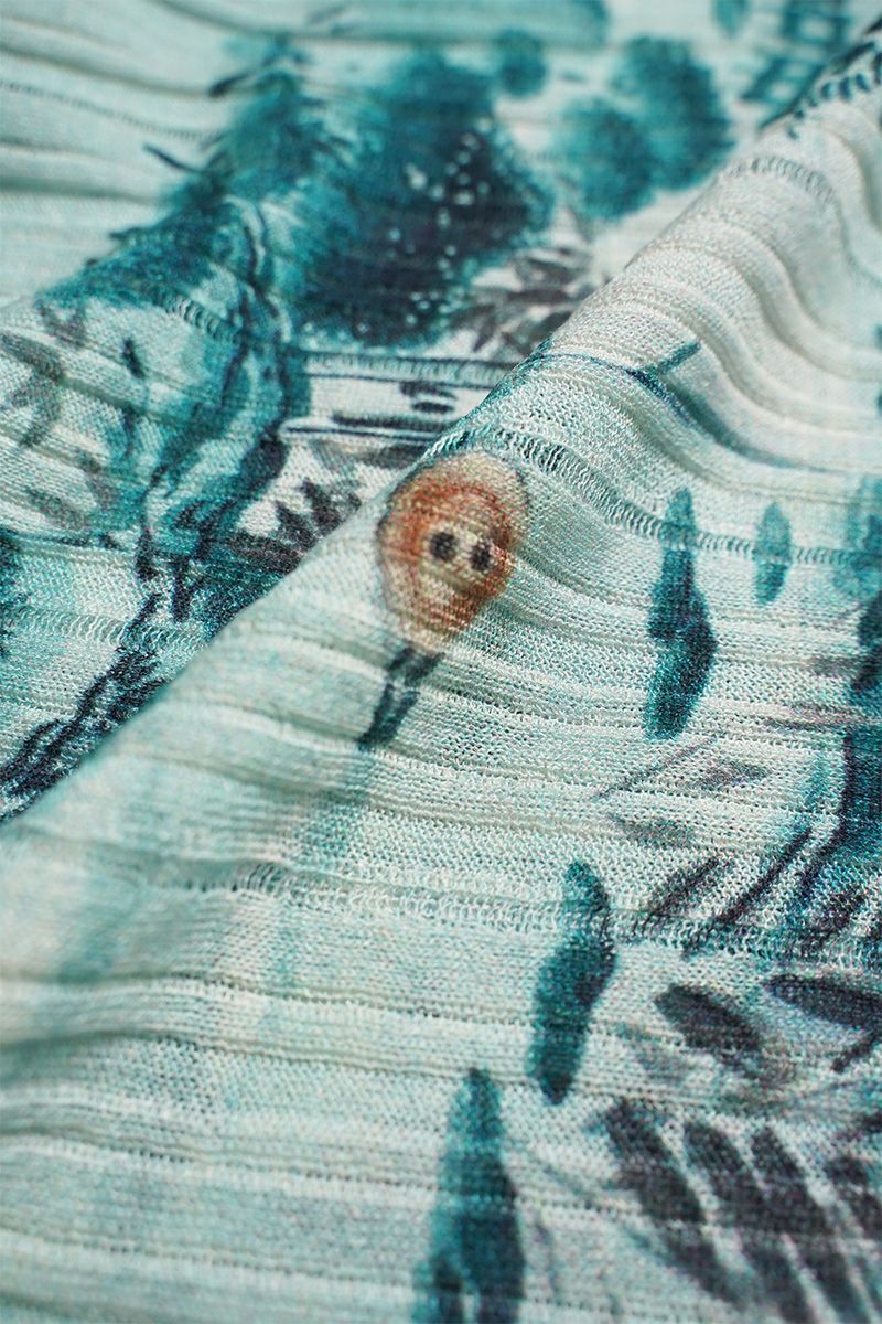 DAIRIKU(ダイリク) "Japanese Pattern Aloha" Transfer Print Polo Knit ジャパニーズパターン トランスファープリントポロニット 26SS KNT1