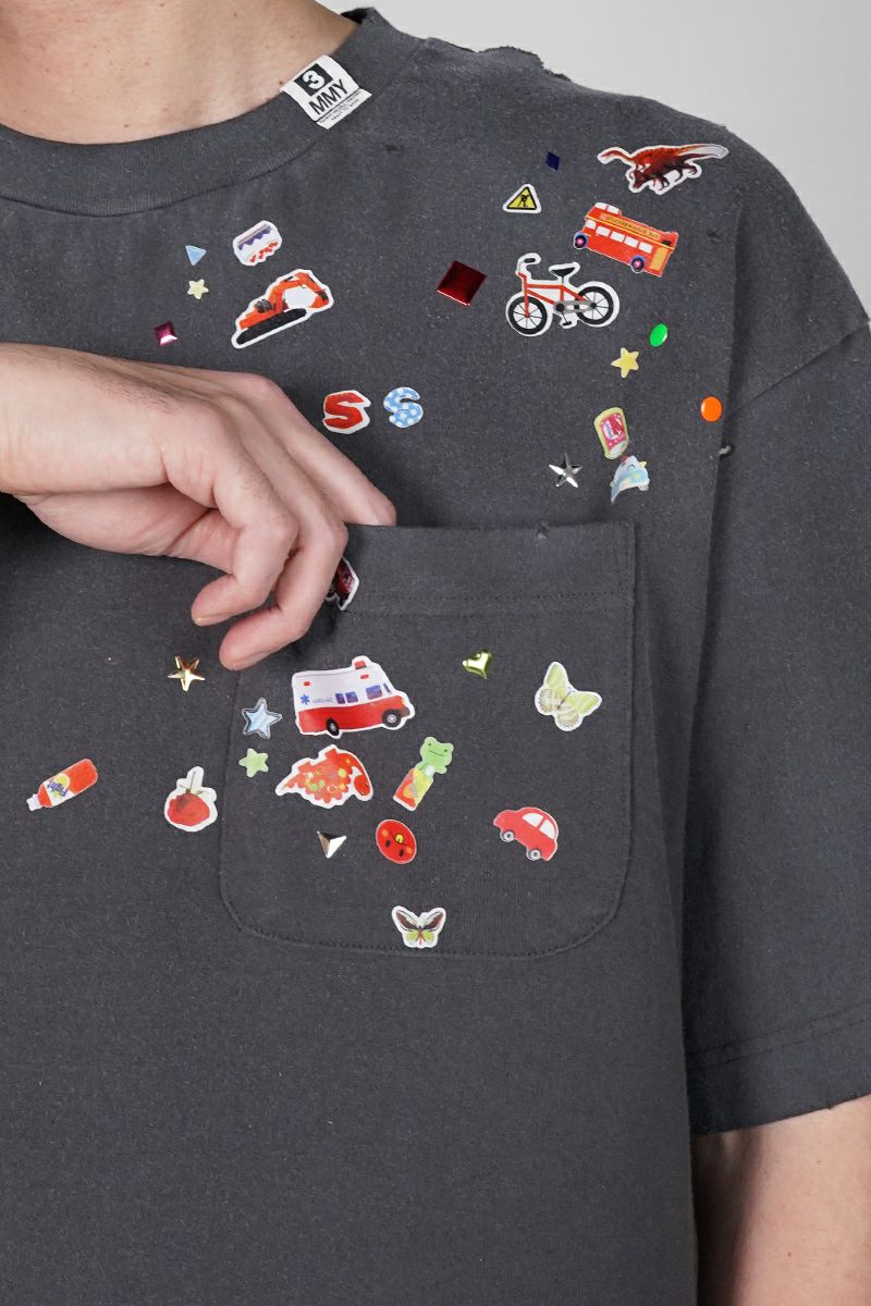 Maison MIHARA YASUHIRO(メゾン ミハラヤスヒロ) Kids Sticker Printed T-shirt キッズステッカープリントTシャツ J16TS821