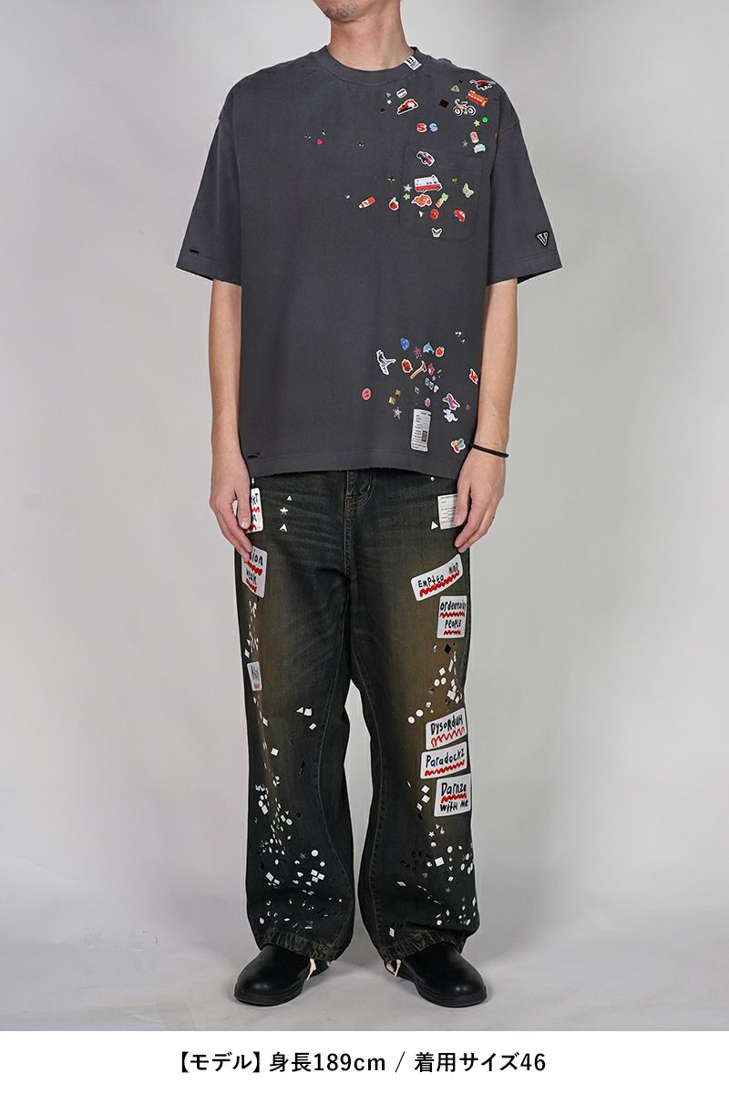 Maison MIHARA YASUHIRO(メゾン ミハラヤスヒロ) Kids Sticker Printed T-shirt キッズステッカープリントTシャツ J16TS821