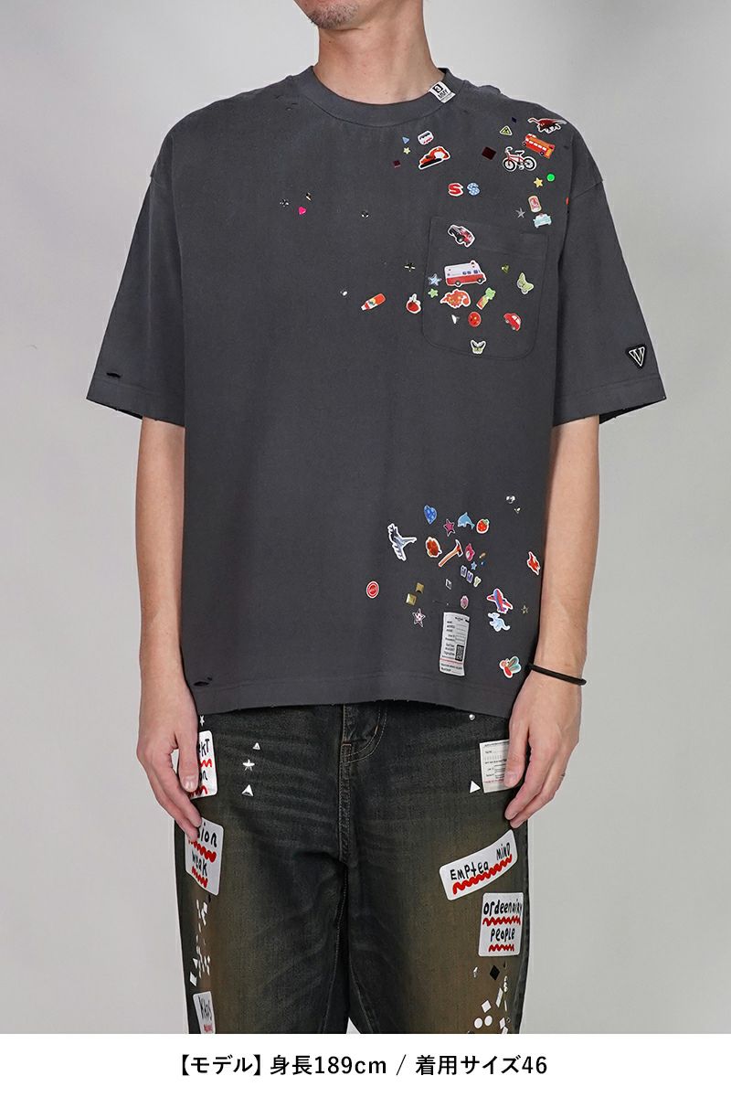 Maison MIHARA YASUHIRO(メゾン ミハラヤスヒロ) Kids Sticker Printed T-shirt キッズステッカープリントTシャツ J16TS821