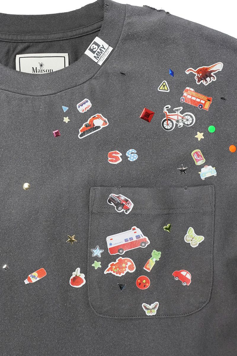 Maison MIHARA YASUHIRO(メゾン ミハラヤスヒロ) Kids Sticker Printed T-shirt キッズステッカープリントTシャツ J16TS821