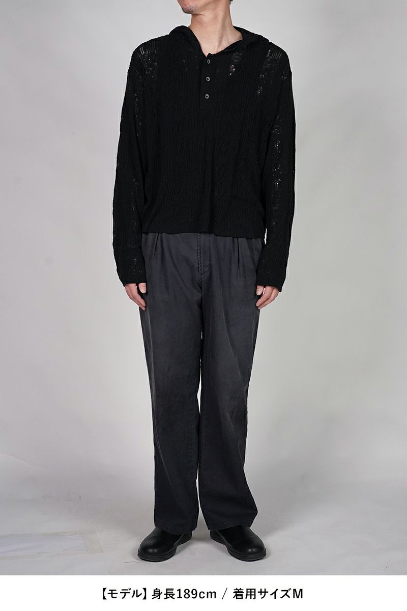 KAMIYA(カミヤ) Silk Lace Knit Hoodie シルクレースニットフーディー G16HD060