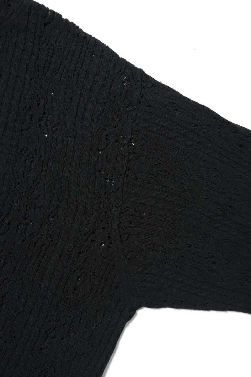 KAMIYA(カミヤ) Silk Lace Knit Hoodie シルクレースニットフーディー G16HD060