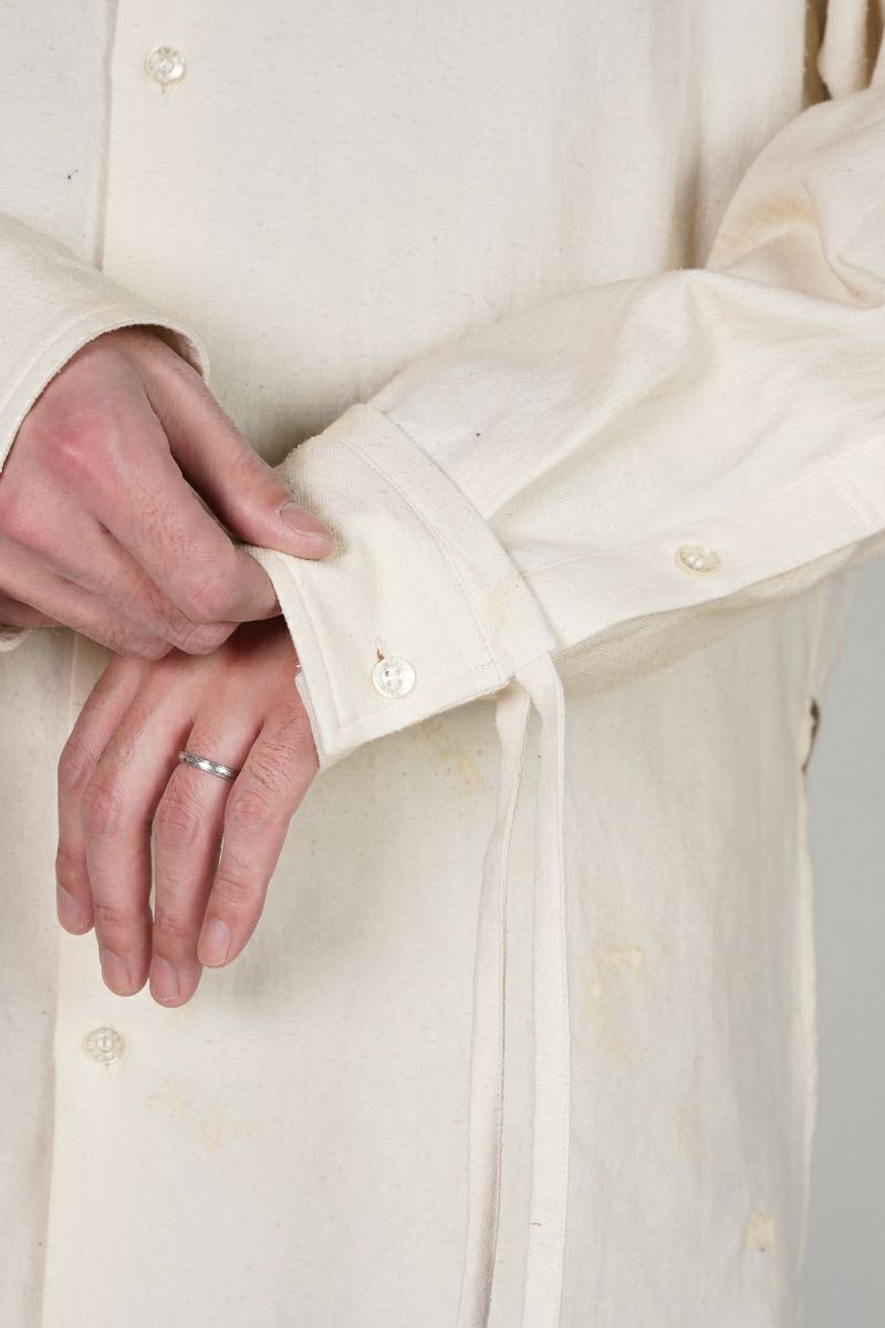 KAMIYA(カミヤ) Ash Fade Drawstring Cuff Shirt アッシュフェードドローストリングカットシャツ G16SH049