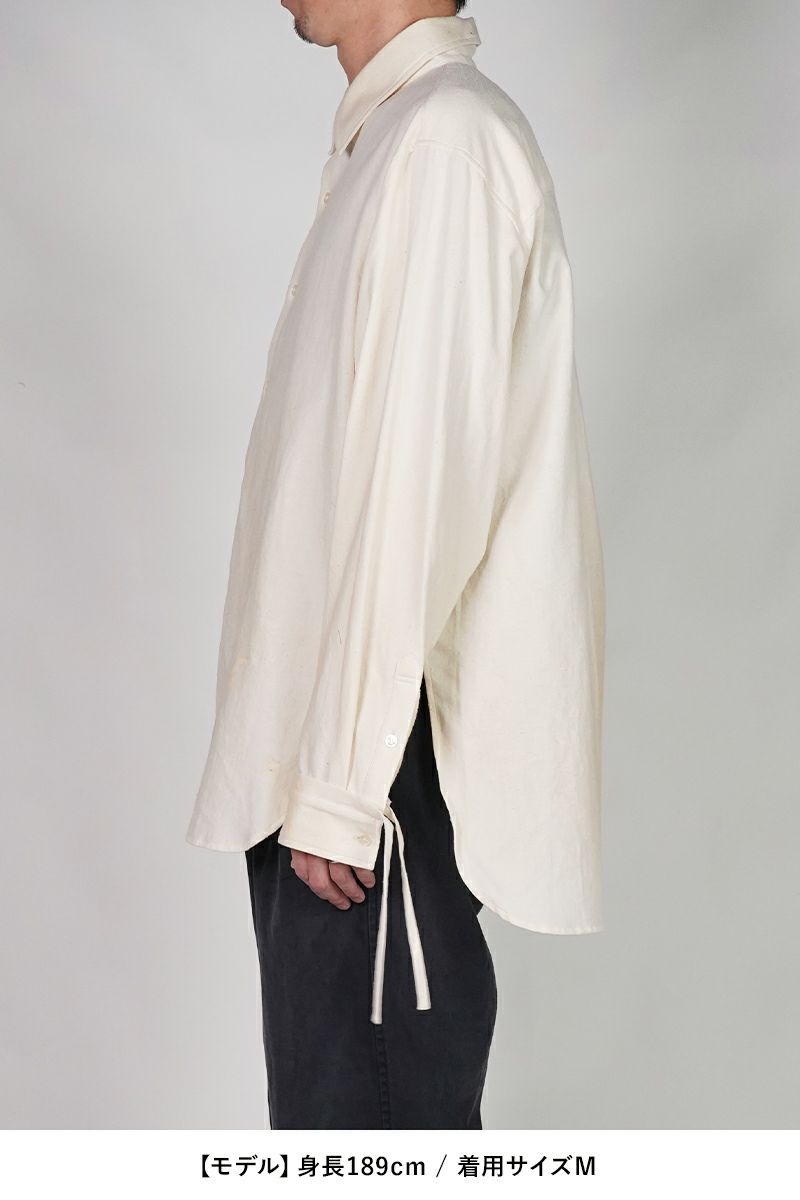 KAMIYA(カミヤ) Ash Fade Drawstring Cuff Shirt アッシュフェードドローストリングカットシャツ G16SH049