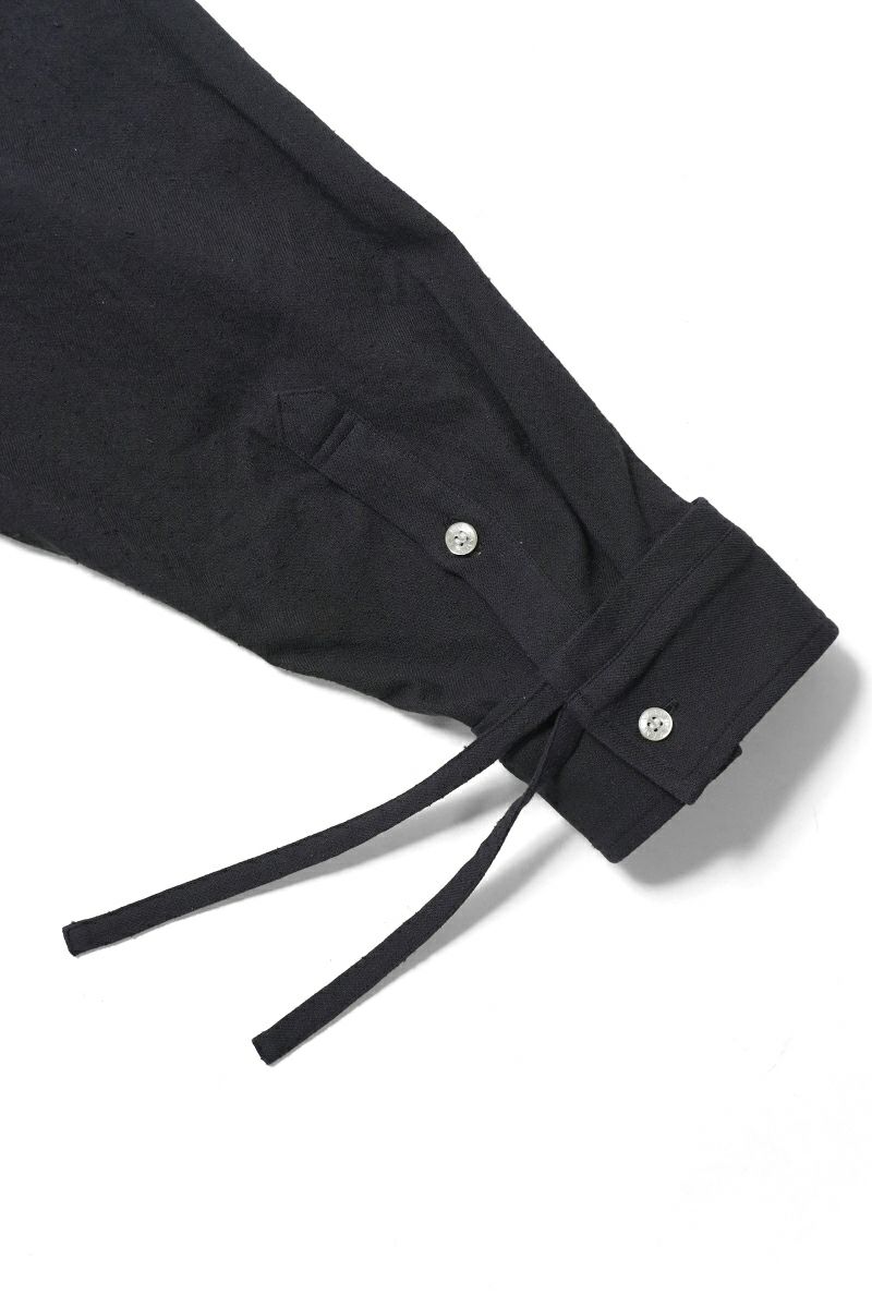 KAMIYA(カミヤ) Ash Fade Drawstring Cuff Shirt アッシュフェードドローストリングカットシャツ G16SH049