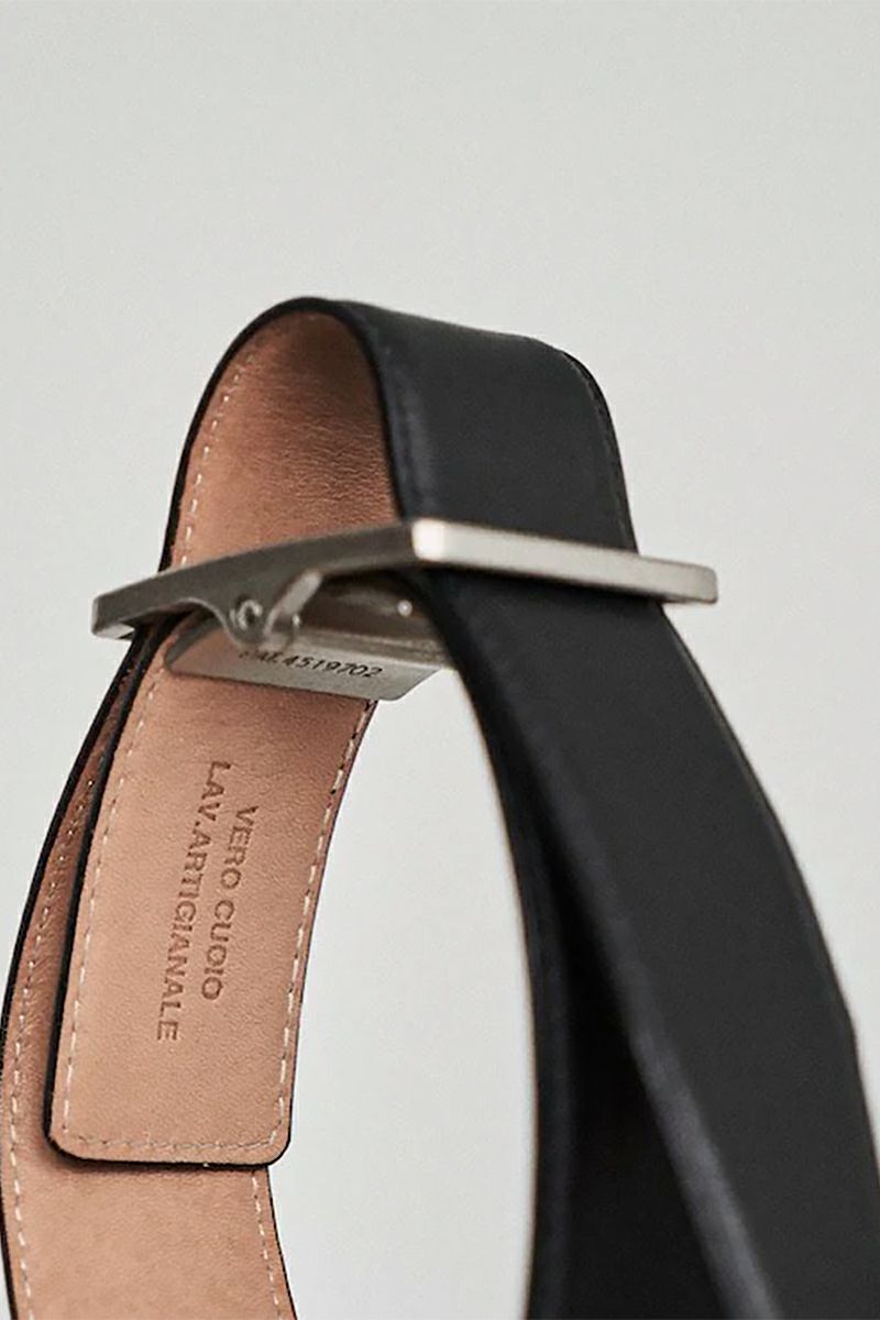 Graphpaper(グラフペーパー) Graphpaper Holeless Leather Classic Belt ホールレスレザークラシックベルト GU261-90559B