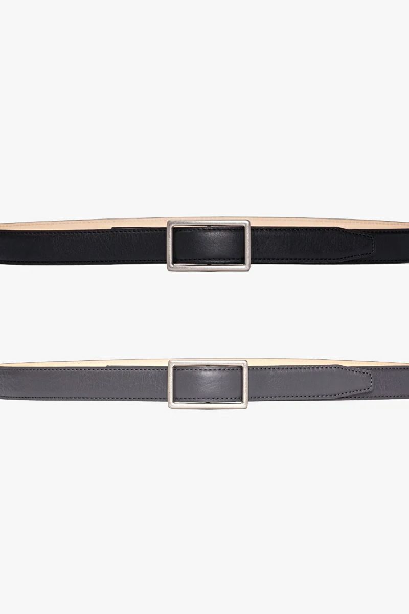 Graphpaper(グラフペーパー) Graphpaper Holeless Leather Classic Narrow Belt グラフペーパー ホールレスレザークラシックナローベルト GU261-90560B