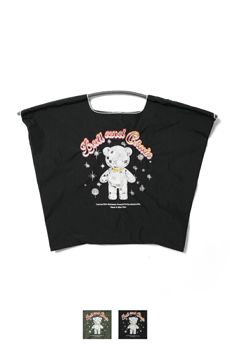 Ball & Chain(ボールアンドチェーン) MIRROR BALLE BEAR (L) ミラーボールベアー(L) ショッピングバック トートバッグ 301165