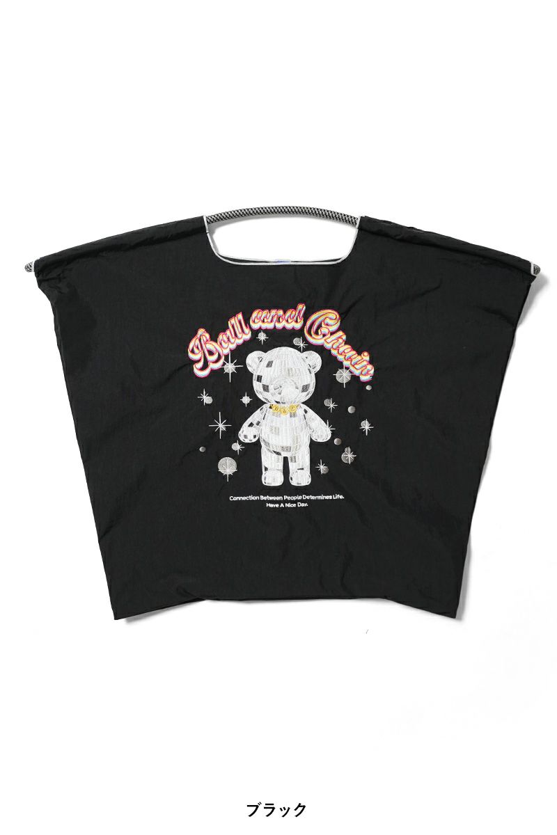 Ball & Chain(ボールアンドチェーン) MIRROR BALLE BEAR (L) ミラーボールベアー(L) ショッピングバック トートバッグ 301165