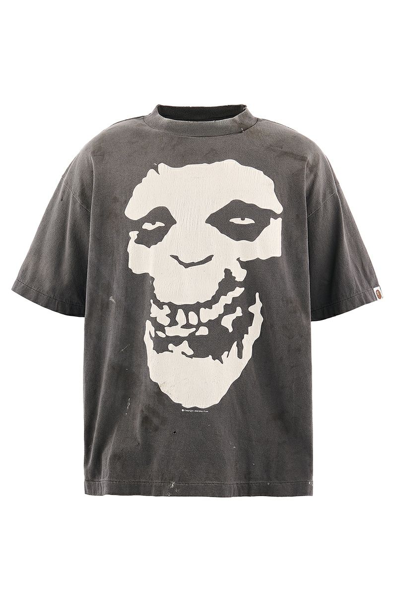 SAINT Mxxxxxx(セントマイケル) SM-MK8-0000-C49 / BAPE_SS T-SHIRT ALWAYS LOVE / BLACK ベイシングエイプTシャツ