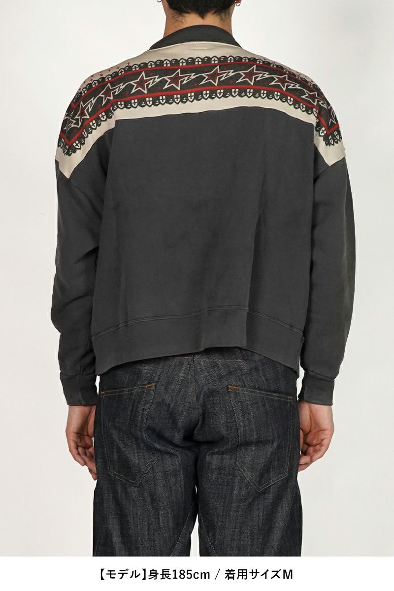 SAINT Mxxxxxx(セントマイケル) SM-MK8-0000-C52 / BAPE_ZIP CARDIGAN / CHARCOAL ベイシングエイプジップカーディガン