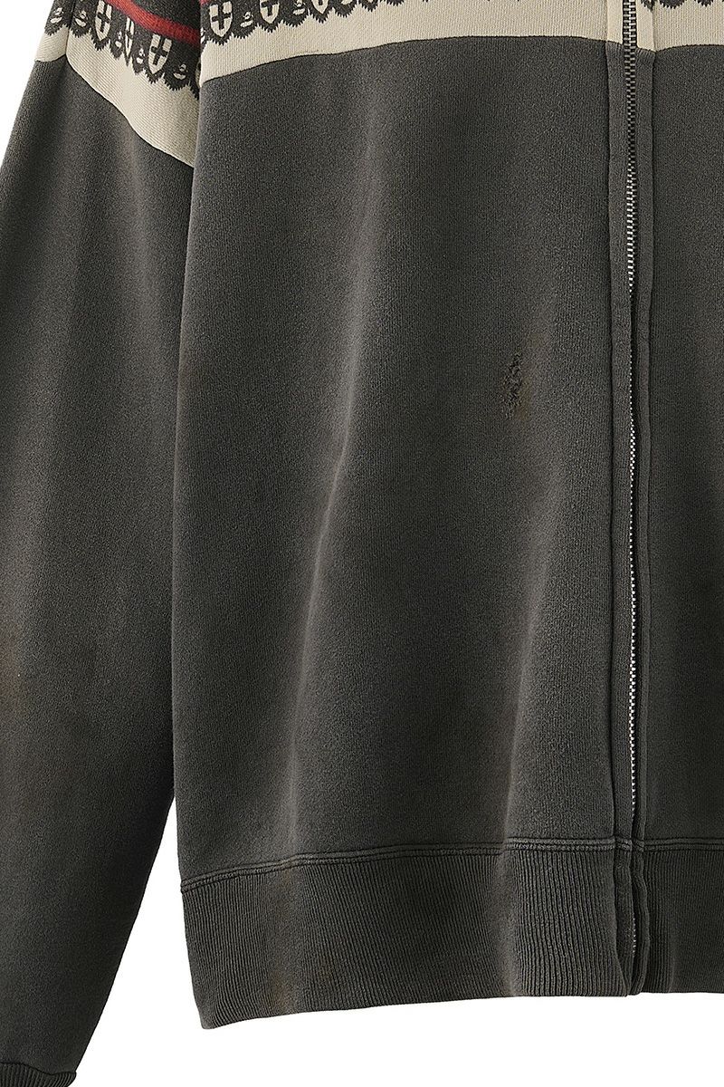 SAINT Mxxxxxx(セントマイケル) SM-MK8-0000-C52 / BAPE_ZIP CARDIGAN / CHARCOAL ベイシングエイプジップカーディガン